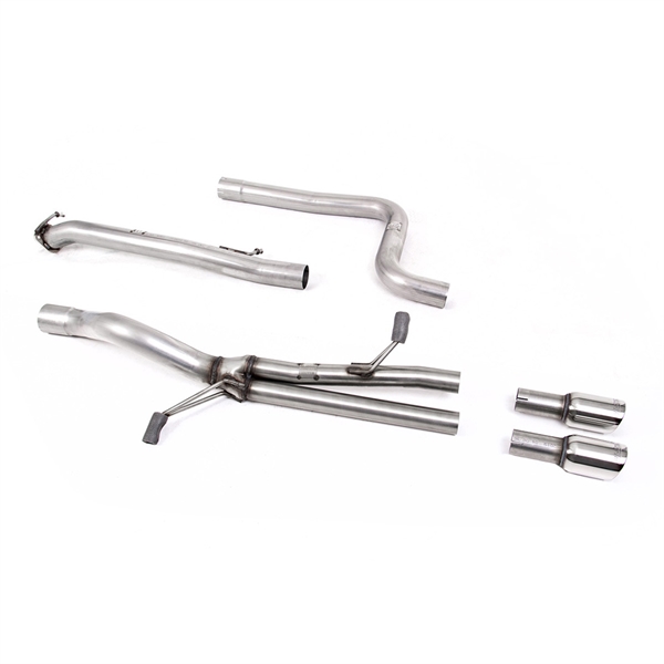 Milltek Straight Through (Högst) Cat-Back Avgassystem med GT-80 Polerade Ändrör Ford Fiesta MK7