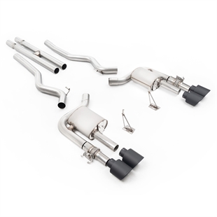 Milltek Aktivt Ventilstyrt Cat-Back System (Högsta Ljudnivå) med H-rör och Cerakote Svarta Ändrör till Ford Mustang 5.0 V8 GT500