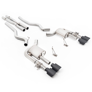 Milltek Aktivt Ventilstyrt Cat-Back System med X-rör och Cerakote Svarta Ändrör till Ford Mustang 5.0 V8 GT500