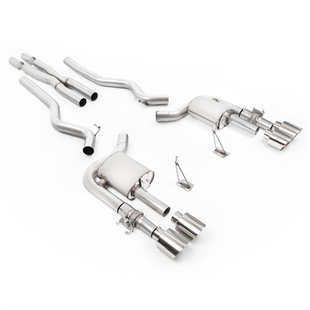 Milltek Aktivt Ventilstyrt Cat-Back System med X-rör och Polerade Ändrör till Ford Mustang 5.0 V8 GT500