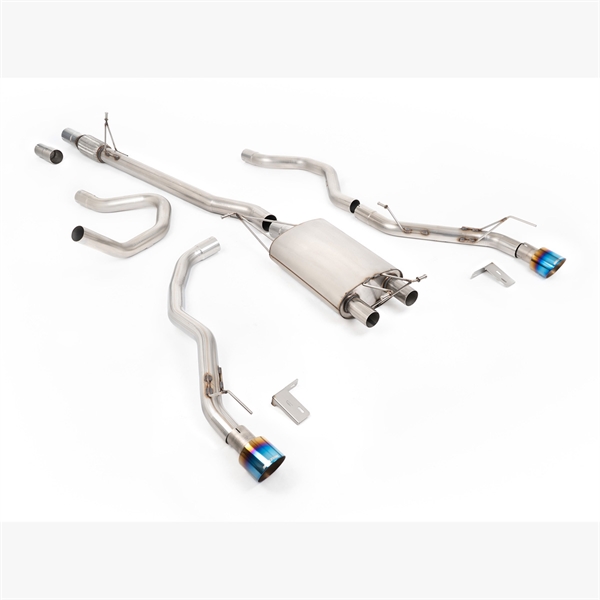 Milltek Downpipe-back-system med Brända/Blå Titanium-slutrör Ford Ranger 2.3 PHEV