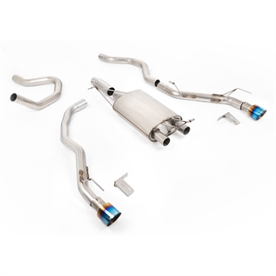 Milltek Front Pipe-Back Med Brända/Blå Titanändrör Till Ford Ranger 2.3 PHEV