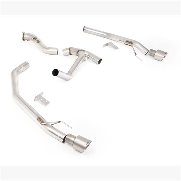 Milltek Axelbakre system med Borstade Titanium-slutrör Ford Ranger 3.0 V6 TDCI