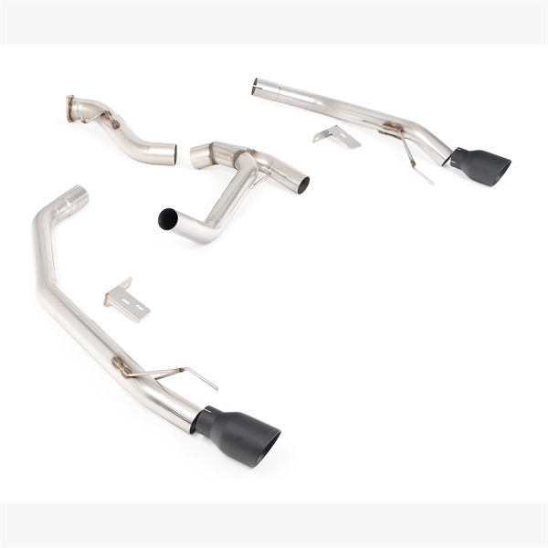 Milltek Axelbakre system med Cerakote Svarta slutrör Ford Ranger 3.0 V6 TDCI