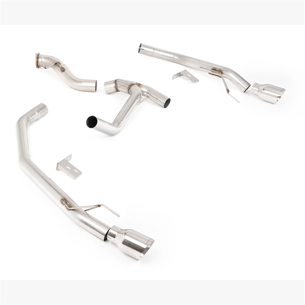 Milltek Axelbakre system med Polerade slutrör Ford Ranger 3.0 V6 TDCI