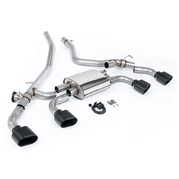 Milltek Axel-Bak System (Ventilstyrt) med Cerakote Svarta Ovala Ändrör Range Rover Sport P440/460/510/550e L461(Hybrid)