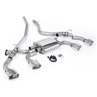 Milltek Axel-Bak System (Ventilstyrt) med Polerade Ovala Ändrör Range Rover Sport P440/460/510/550e L461(Hybrid)