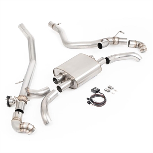 Milltek Axle Back System med Nedåtriktade Ändrör till OE Stötfångare Range Rover Vogue L460 P440/460/510/550e (SWB & LWB)