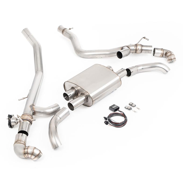 Milltek Axle Back System med Nedåtriktade Ändrör till OE Stötfångare Range Rover Vogue L460 P440/460/510/550e (SWB & LWB)