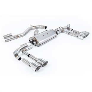 Milltek Resonated Cat-Back Avgassystem med GT-115 Polerade Tips Audi S3 8Y