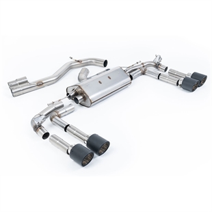 Milltek Resonated Cat-Back Avgassystem med JET-115 Kolfibertips Audi S3 8Y