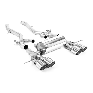 Milltek Centerresonator-Bakre System med GT-115 Polerade Ändrör BMW 2 Serie M2 Coupé (G87 S58 NAS Icke-OPF/GPF Modeller)