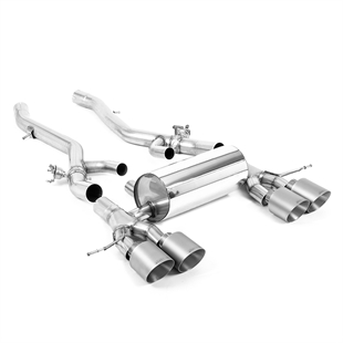 Milltek Center Resonator-Bak System med GT-115 Borstade Titanändrör BMW 2 Series M2 Coupe (G87 S58 NAS Icke-OPF/GPF Modeller)