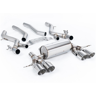 Milltek OPF/GPF-Baksystem Med Mittresonator-Bypass Och GT-115 Polerade Ändrör Till BMW 2-Serie M2 Coupé (G87 S58 OPF/GPF-Modeller)