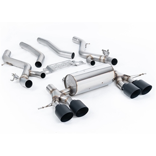Milltek OPF/GPF-Baksystem Med Mittresonator-bypass Och GT-115 Cerakote Svarta Titanändrör Till BMW 2-serie M2 Coupé (G87 S58 OPF/GPF-Modeller)
