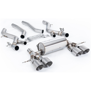 Milltek OPF/GPF-Baksystem Med Mittresonator Bypass Och GT-115 Borstad Titanändrör Till BMW 2-serie M2 Coupé (G87 S58 OPF/GPF-Modeller)