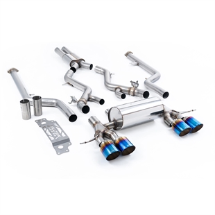 Milltek Resonansdämpat Cat-Back med GT-115 Brända/Blå Titanändrör BMW 2 Series G87 M2