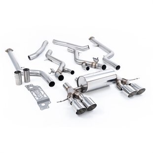Milltek Icke-Resonansdämpat (Högst) Cat-Back med GT-115 Polerade Ändrör BMW 2 Series G87 M2
