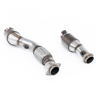 Milltek Large Bore Downpipe och Hi-Flow Sportkatalysatorsystem Typ 102 mm För BMW 2-serie M2 Coupé (G87 S58 NAS modeller utan OPF/GPF)