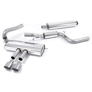 Milltek Cat-Back Resonated (Quieter) Ford Focus MK3 -  Brushed Titanium Tips
