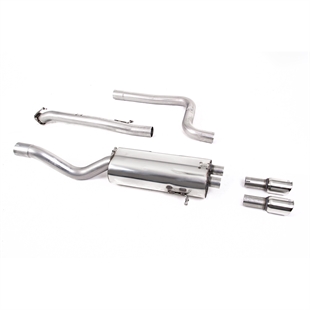 Milltek Icke-Resonerad (Högre) Cat-Back Avgassystem med med GT-80 Polerade Ändrör Ford Fiesta MK7