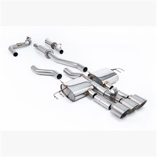 Milltek Resonansdämpad (Tystast) Cat-Back med 3 x GT-115 Borstade Titanändrör Honda Integra DE5 Type S
