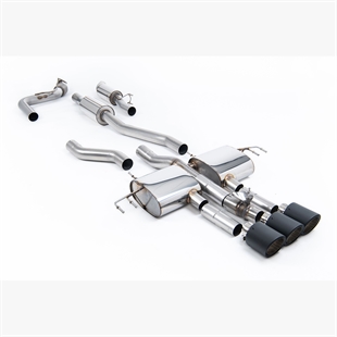 Milltek Resonansdämpad (Tystast) Cat-Back med 3 x JET-115 Carbon Ändrör Honda Integra DE5 Type S
