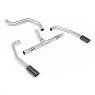 Milltek Icke-Resonansdämpat (Högre Ljudnivå) Partikelfilter-Back System med Premium Cerakote Svarta Ändrör (Dolda Klämmor) till Ineos Quartermaster B57