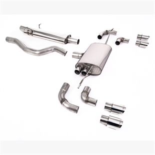 Milltek OPF/GPF Bakre System Med Resonator (Tystare) med GT-90 Polerade Ändrör Land Rover Defender 110 3.0 I6 P400