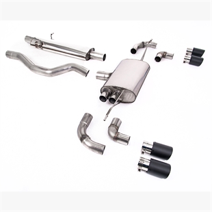 Milltek OPF/GPF Bakre System Med Resonator (Tystare) med Jet-90 Carbon Ändrör Land Rover Defender 110 3.0 I6 P400