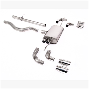 Milltek OPF/GPF Bakre System Utan Resonator (Högre) med GT-90 Polerade Ändrör Land Rover Defender 110 3.0 I6 P400