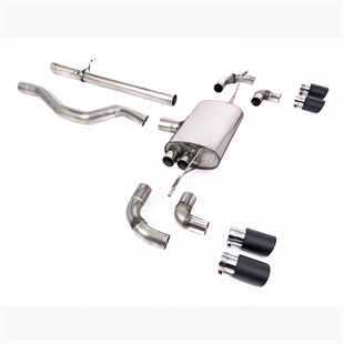 Milltek OPF/GPF Bakre System Utan Resonator (Högre) med Jet-90 Carbon Ändrör Land Rover Defender 110 3.0 I6 P400
