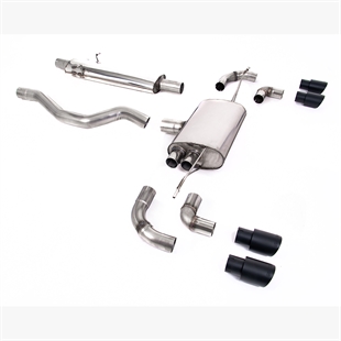 Milltek OPF/GPF Bakre System Med Resonator (Tystare) med GT-90 Svarta Ändrör Land Rover Defender 110 2.0 I4 P300 & P400e