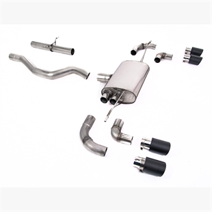Milltek Utan Resonator (Högre) Med JET-90 Carbon Ändrör Land Rover Defender 90 2.0L I4 P300/P400e - OPF/GPF Baksystem