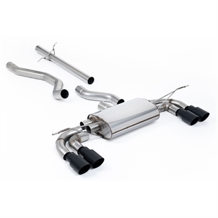 Milltek Icke-Resonansdämpat (Högre Ljud) OPF/GPF-Back-System med Cerakote Svarta Ändrör till Land Rover Defender 130 3.0 I6 P400