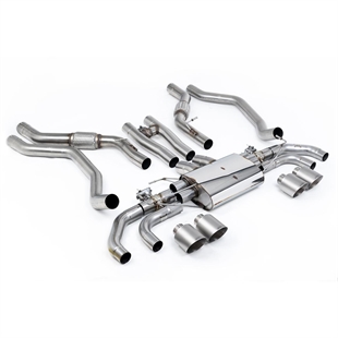 Milltek OPF/GPF Bakre Avgassystem med GT-115 Borstade Titanium Ändrör Range Rover Sport SV L461 V8