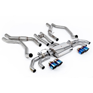Milltek OPF/GPF Bakre Avgassystem med GT-115 Brända/Blå Titanium Ändrör Range Rover Sport SV L461 V8