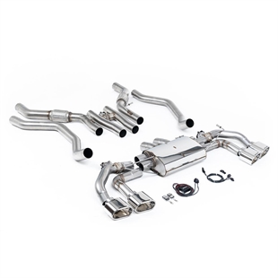 Milltek OPF/GPF Bak System (Ventilstyrt) med Polerade Ovala Ändrör Range Rover Sport P530 L461 V8