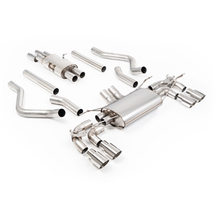 Milltek Resonerat Ventilstyrt OPF/GPF-Baksystem Med Polerade Ändrör Till Land Rover Defender 130 5.0 V8 (Endast Fordon Med OPF/GPF)