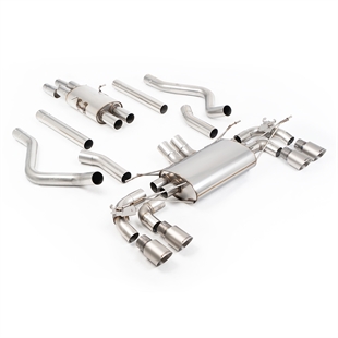 Milltek Resonerat Ventilstyrt OPF/GPF-Baksystem Med Borstade Titanändrör Till Land Rover Defender 130 5.0 V8 (Endast Fordon Med OPF/GPF)