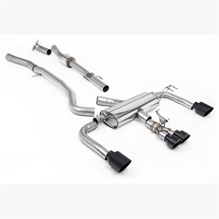 Milltek Icke Resonerad Primär Cat Back (Högre) med Cerakote Svart GT Ändrör Toyota GR Corolla 1.6 Turbo