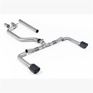 Milltek 80mm OPF/GPF Baksystem med Kolfiberändrör (Race System - Högst) VW Golf Mk8 GTi (245ps Icke-GPF / Nordamerikanska Modeller Endast)