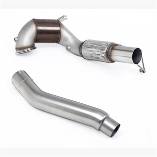 Milltek 94mm / 3.7inch ID Turbo Utlopp till 80mm / 3.15inch Downpipe med 200CPSI NO CEL Race Cat (För OE Cat-Back) VW Golf GTI Mk8