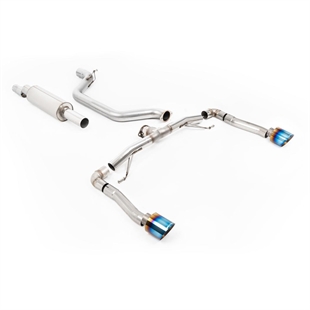 Milltek Race System (Högst) 80MM OPF/GPF Bakre System med Blåanlöpta/Blå Titanium Ändrör Seat Cupra Formentor 2.0TSI 245ps (GPF Modeller)