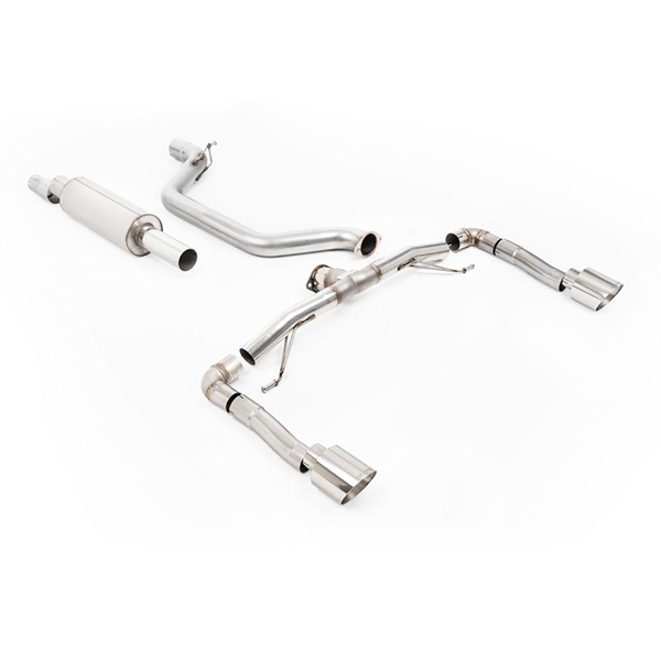 Milltek Partikelfilter-bak Race System (Högst) 80mm med Polerade GT-115 Ändrör Seat Leon Cupra 2.0 TSI 245ps (GPF Modeller)