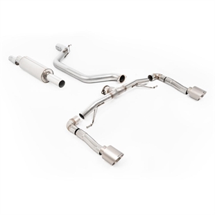 Milltek Partikelfilter-bak Race System (Högst) 80mm med Borstade Titan GT-115 Ändrör Seat Leon Cupra 2.0 TSI 245ps (GPF Modeller)