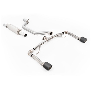 Milltek Partikelfilter-bak Race System (Högst) 80mm med Kolfiber JET-115 Ändrör Seat Leon Cupra 2.0 TSI 245ps (GPF Modeller)