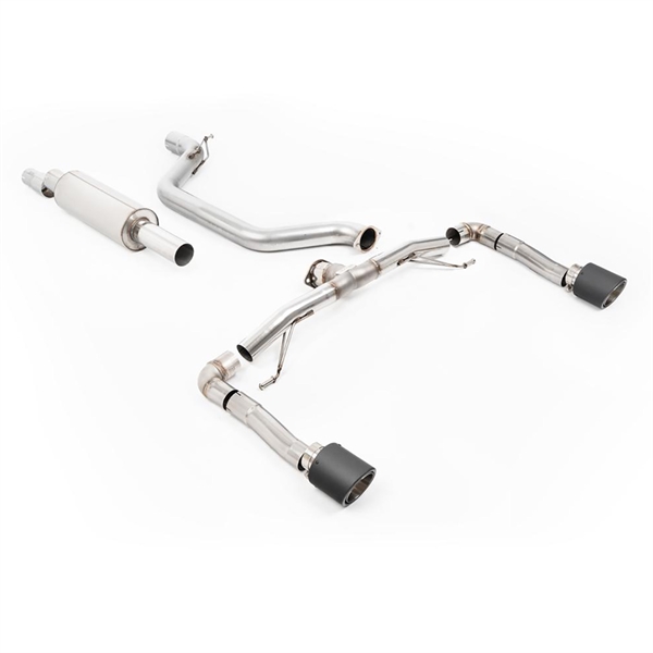 Milltek Partikelfilter-bak Race System (Högst) 80mm med Kolfiber JET-115 Ändrör Seat Leon Cupra 2.0 TSI 245ps (GPF Modeller)
