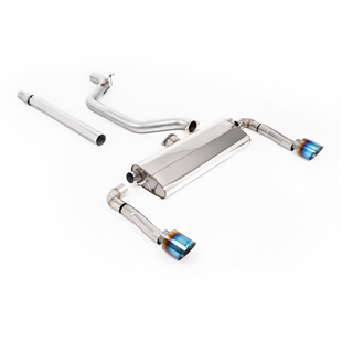Milltek Partikelfilter-bak System med Blåanlöpta/Blå Titanium GT-115 Ändrör Seat Leon Cupra 2.0 TSI 245ps (GPF Modeller)