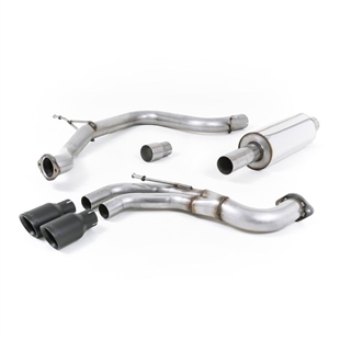 Milltek Resonansdämpat (Tystare) Cat-Back Avgassystem med Cerakote Svarta Ändrör Seat Leon FR 2.0 TDI 184ps SC